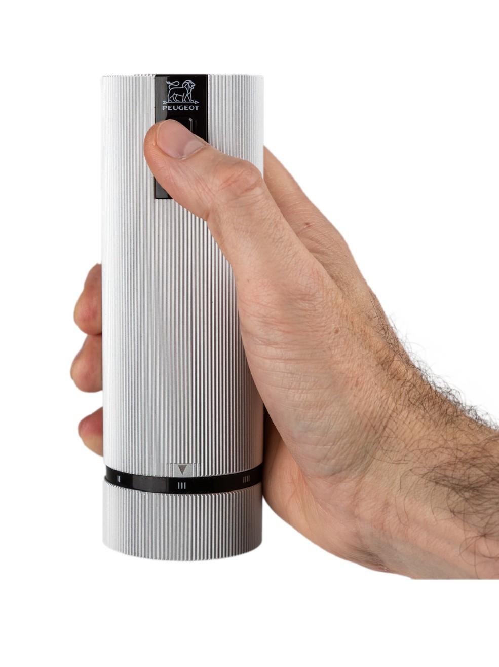 Elektrický dobíjecí mlýnek na sůl Line u´Select Zirlion, 15 cm, hliníkový