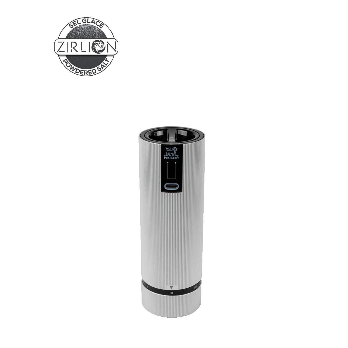 Elektrický dobíjecí mlýnek na sůl Line u´Select Zirlion, 15 cm, hliníkový