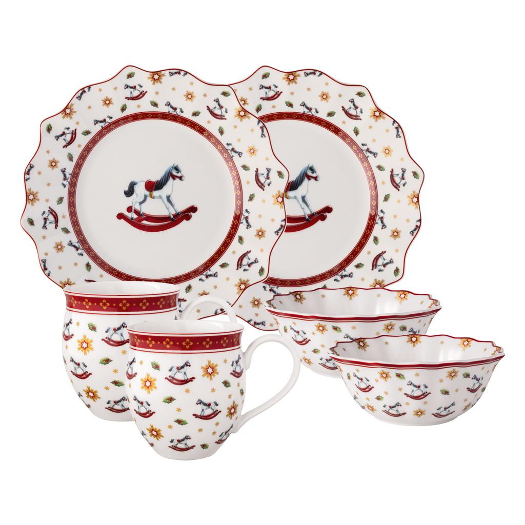 Sada vánočního porcelánu Toy’s Delight, Houpací koník, 6 ks