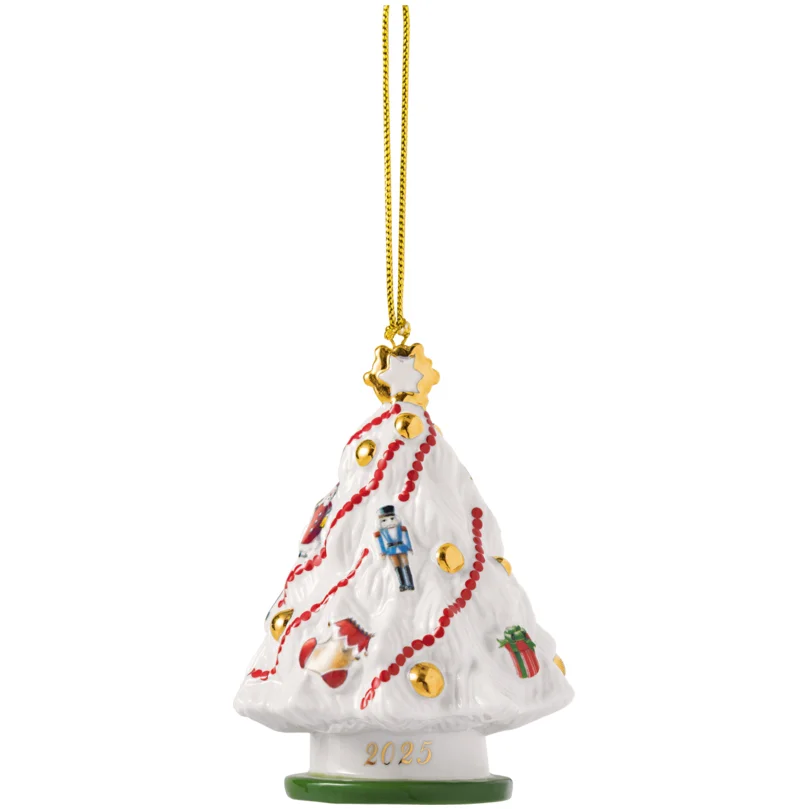 Závěsná porcelánová ozdoba Christmas Classics 2025, Stromeček, 9,8 cm