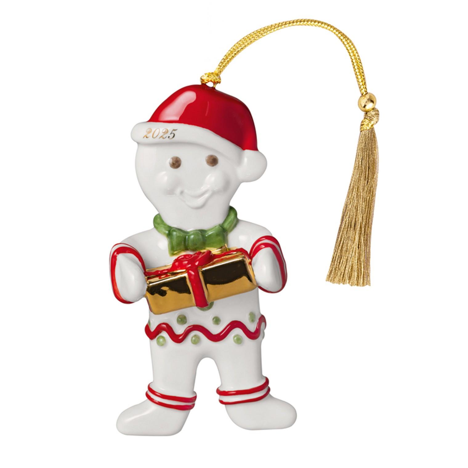 Závěsná porcelánová ozdoba Christmas Classics 2025, Perníček, 11 cm