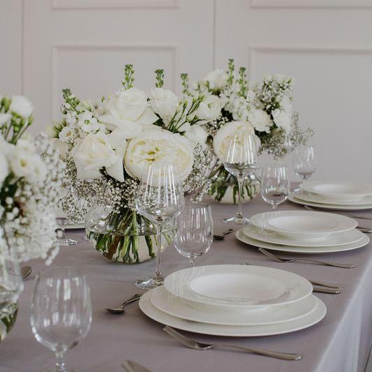 Startovací sada 12 talířů Royal a 4 pohárů na červené víno Boston