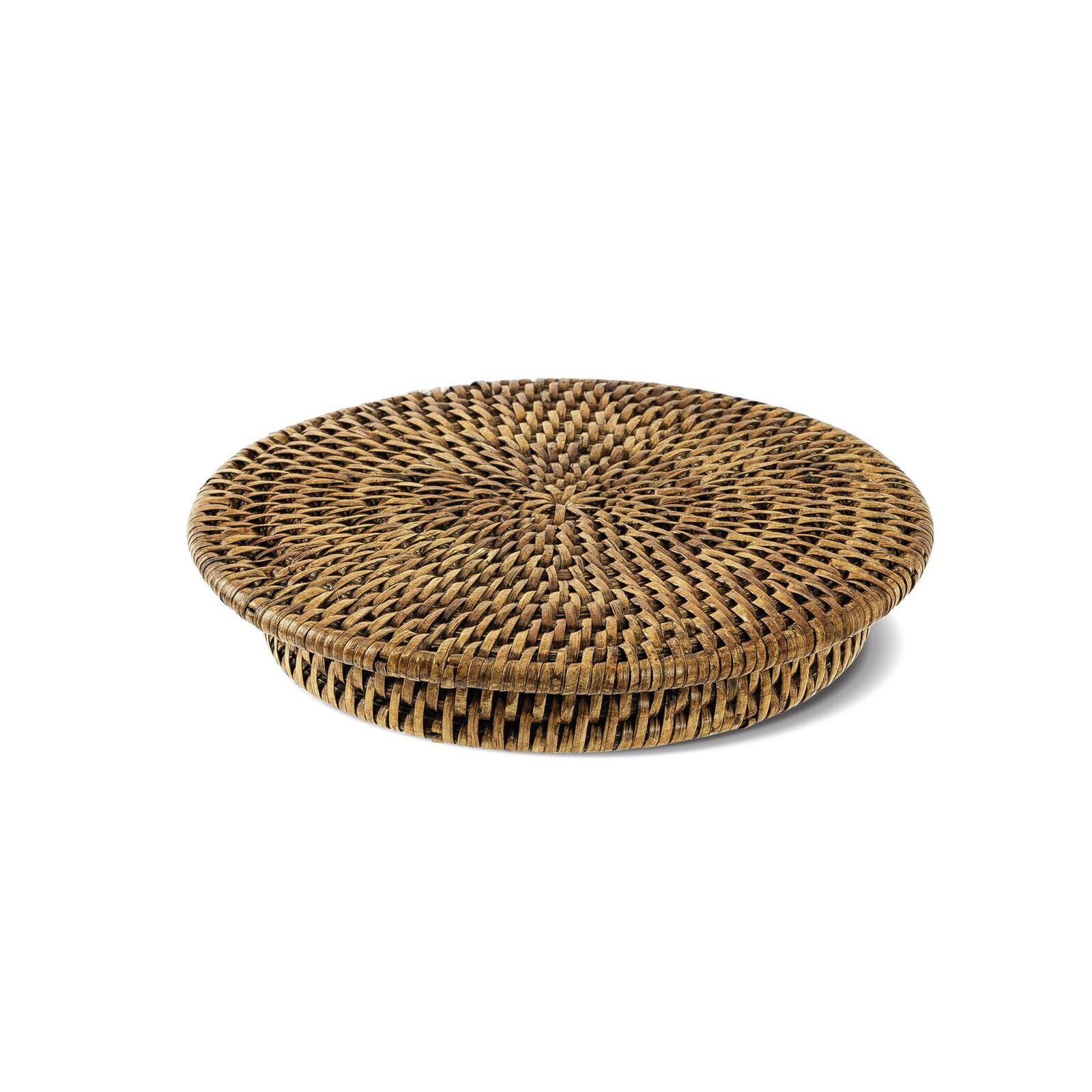 Ratanový podnos na koláč, kolekce Radici, Ø 19,5 cm, medově hnědá