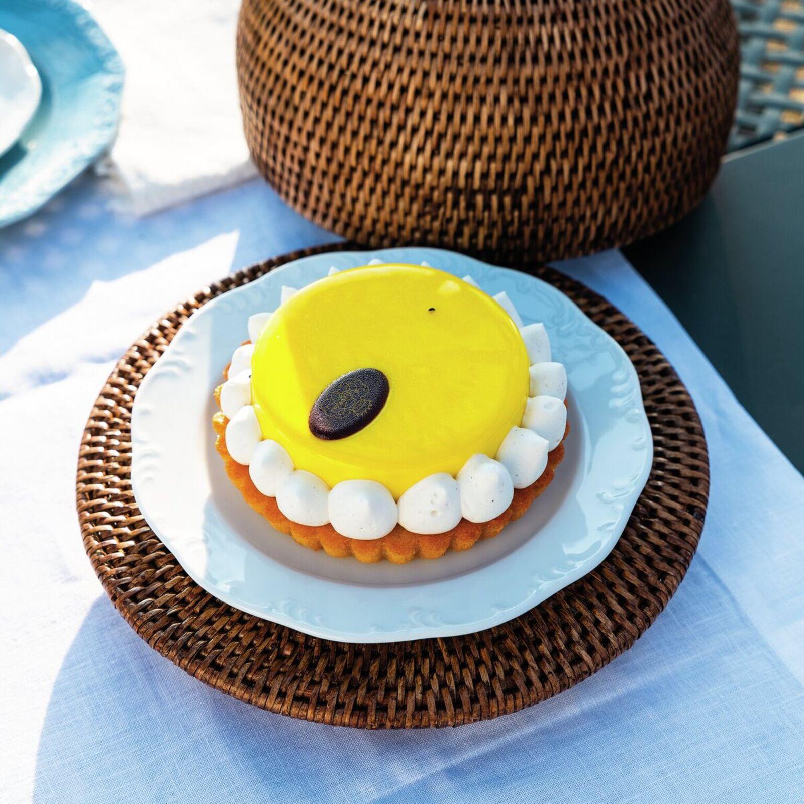 Ratanový poklop, kolekce Radici, Ø 31 cm, medově hnědá