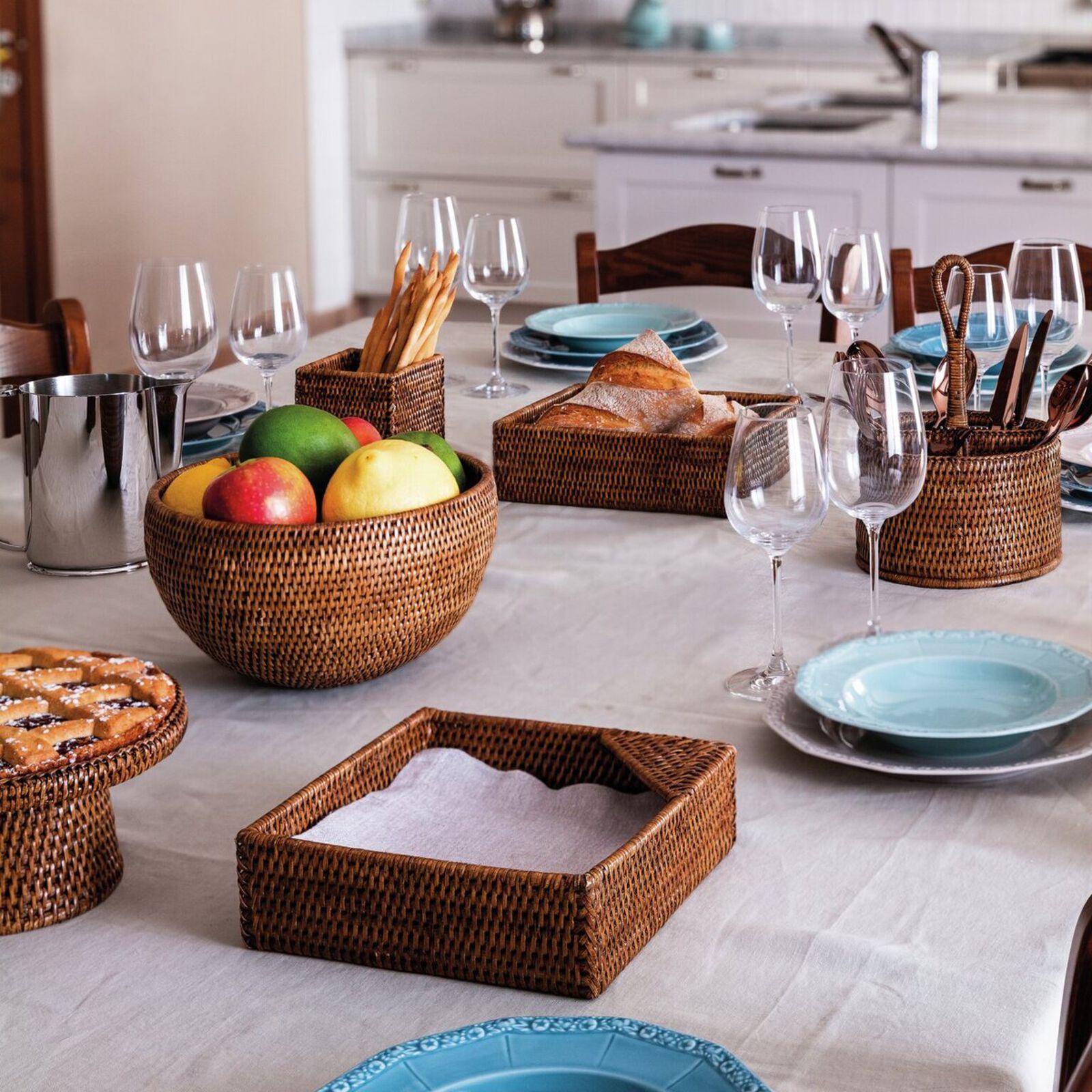 Ratanová mísa, kolekce Radici, Ø 26,5 cm, medově hnědá