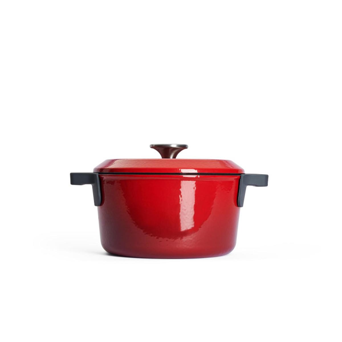 Litinový hrnec s poklicí, Iron, Ø 20 cm / 2,8 l , červená