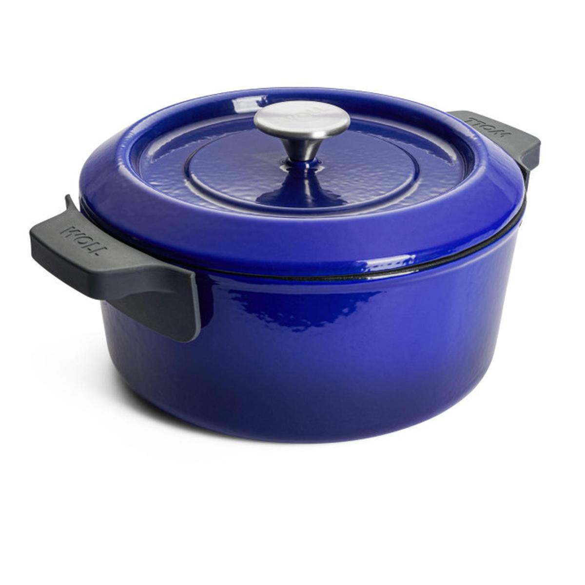 Litinový hrnec s poklicí, Iron, Ø 24 cm / 4,2 l, modrá