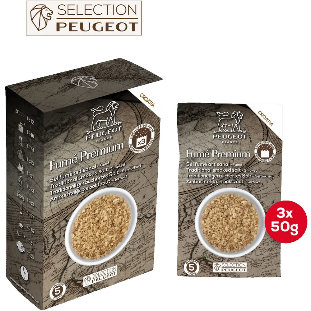 Uzená mořská sůl Premium, 3 x 50 g