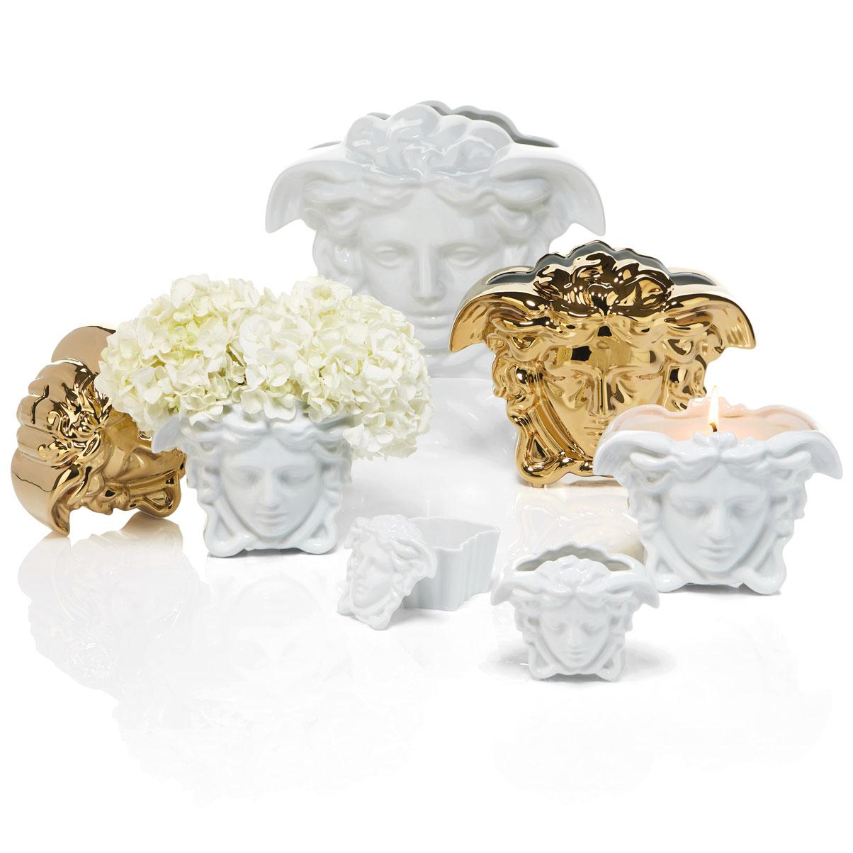 Porcelánová váza Versace Medusa Grande, 66 cm, zlatá