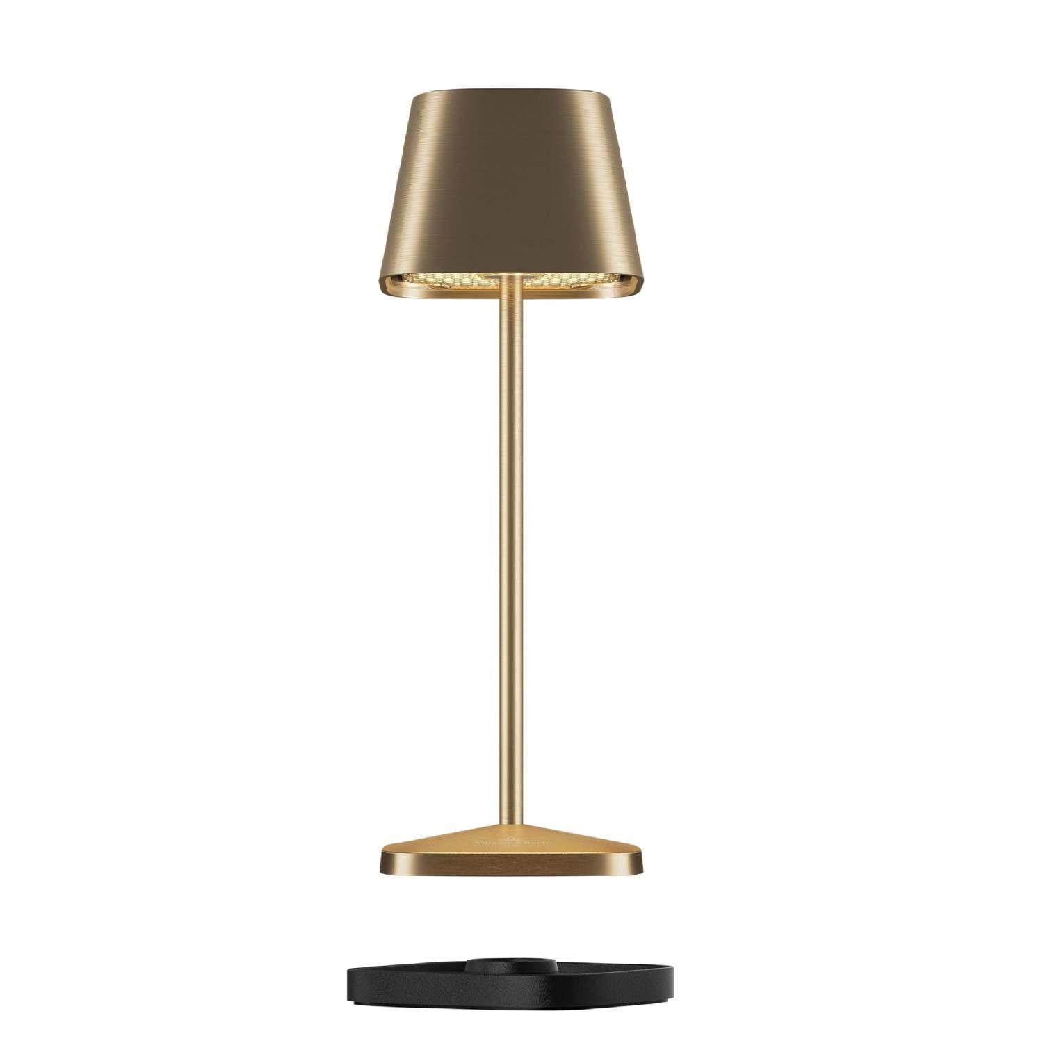 Nabíjecí LED lampička do exteriéru / interiéru Neapel Micro, 20 cm, brushed gold