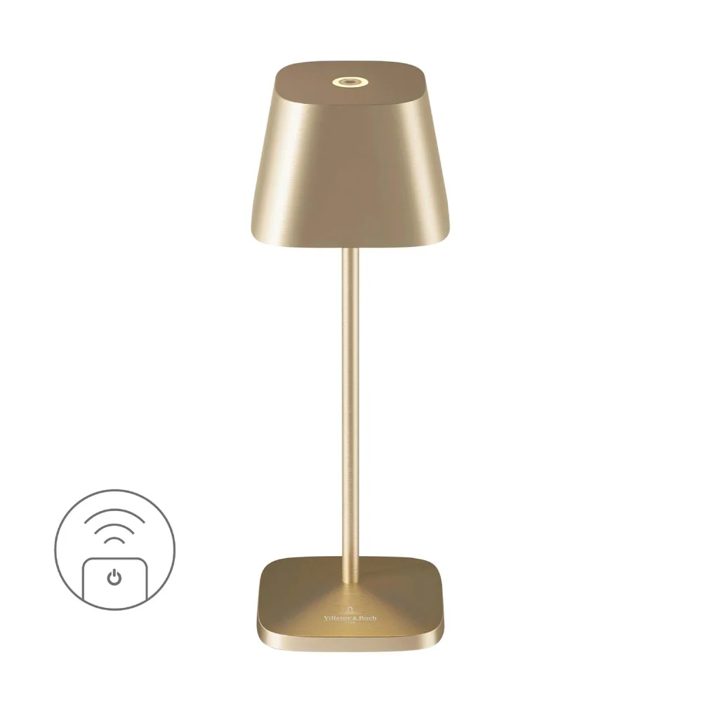 Nabíjecí LED lampička do exteriéru / interiéru Neapel Micro, 20 cm, brushed gold