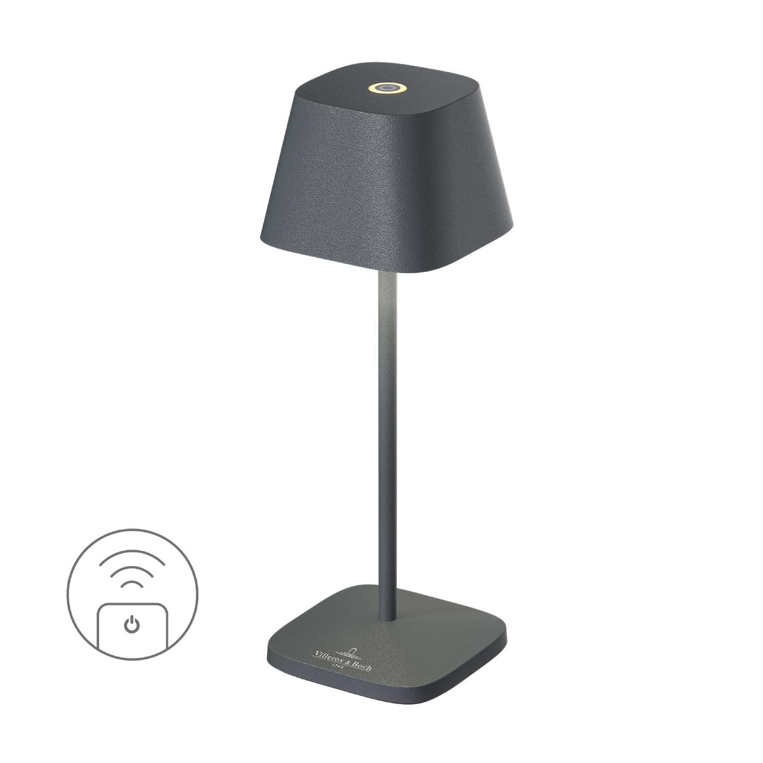 Nabíjecí LED lampička do exteriéru / interiéru Neapel Micro, 20 cm, anthracite
