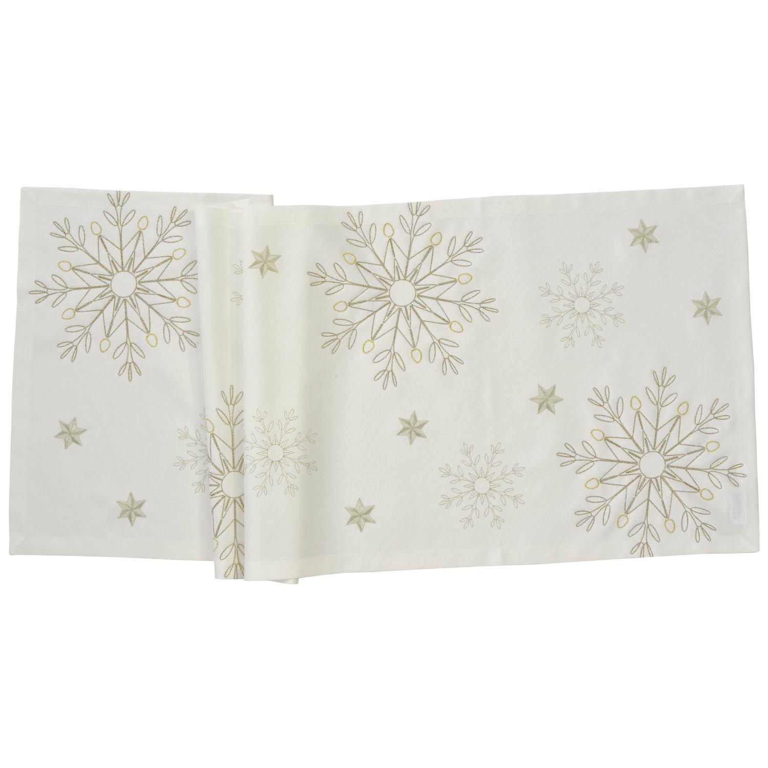 Běhoun na stůl Emerald, 50 x 150 cm, ecru