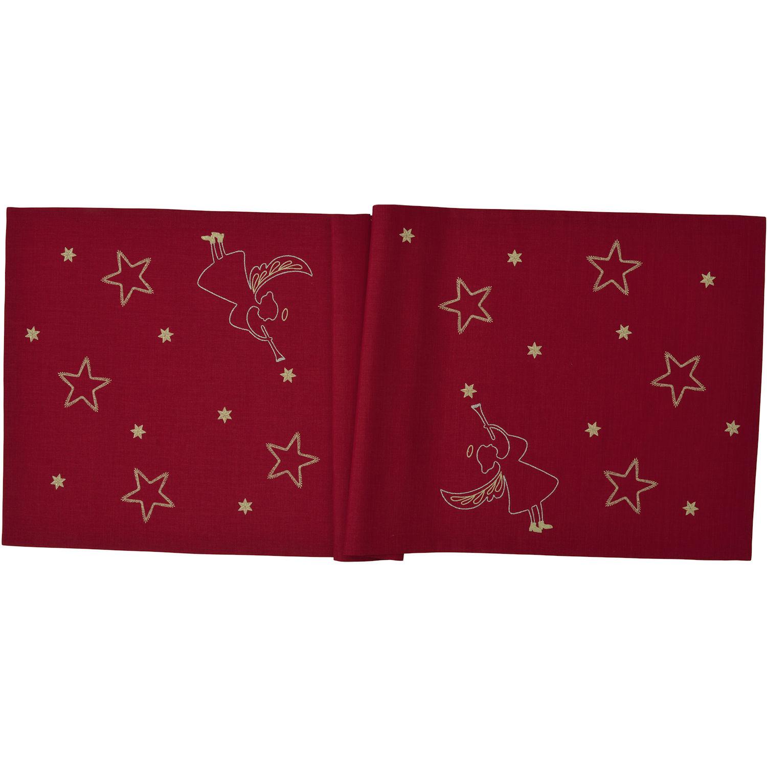 Běhoun na stůl Stardust, 50 × 150 cm, red