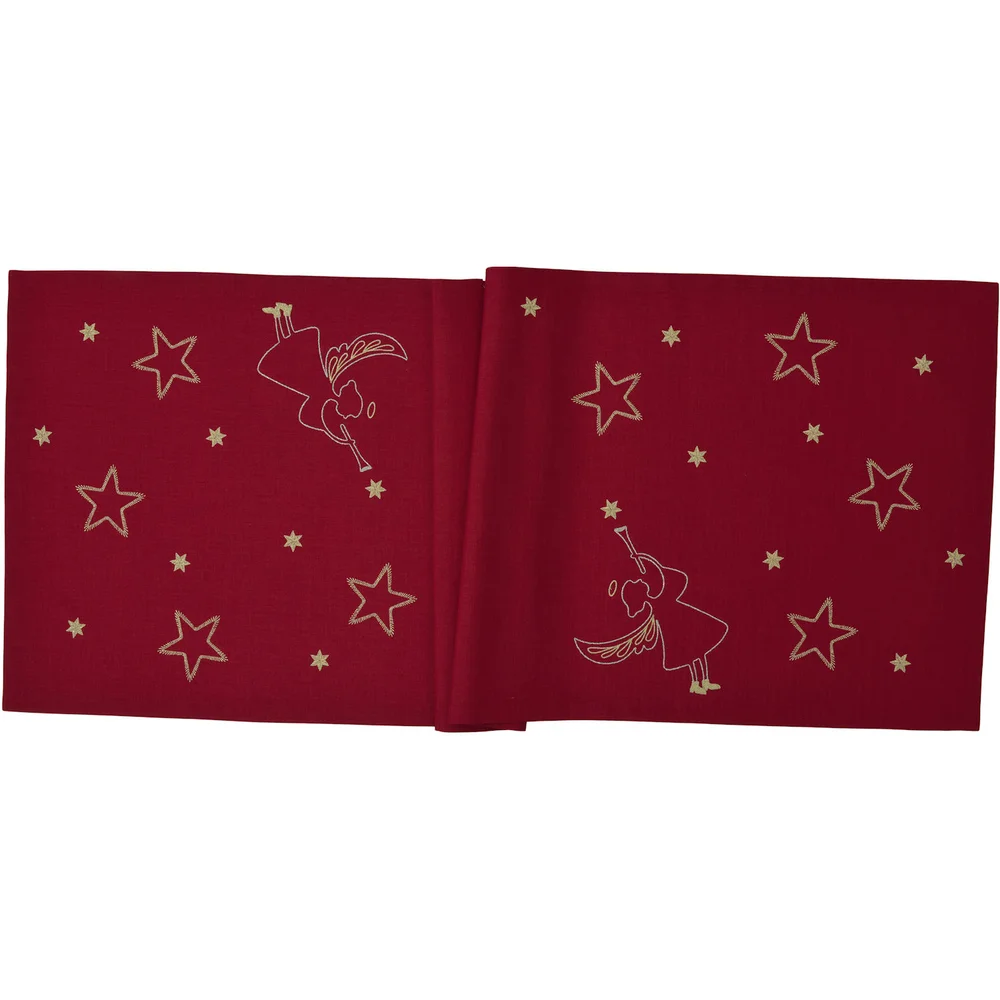 Běhoun na stůl Stardust, 50 × 150 cm, red