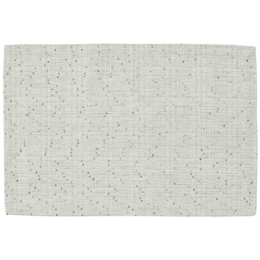 Třpytivé prostírání Lustrini, 35 × 50 cm, white