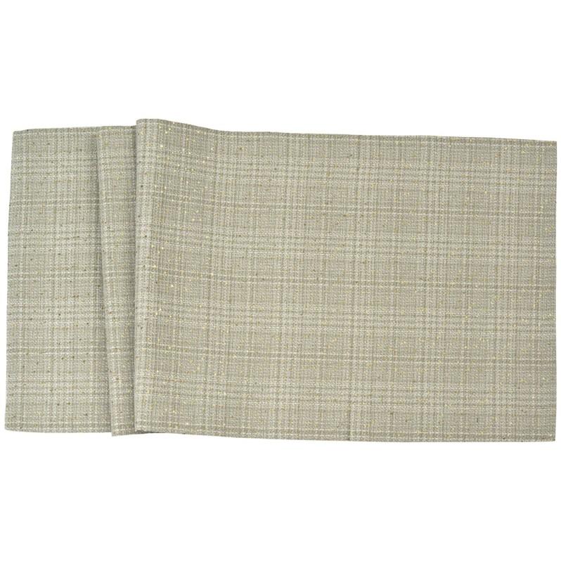 Třpytivý běhoun na stůl Lustrini, 50 × 140 cm, taupe