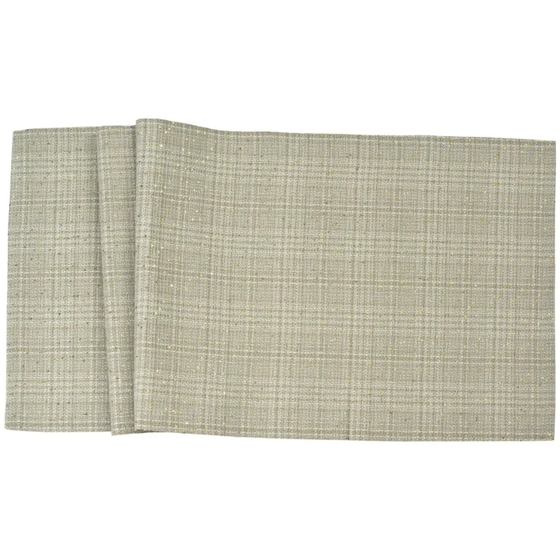 Třpytivý běhoun na stůl Lustrini, 50 × 140 cm, taupe