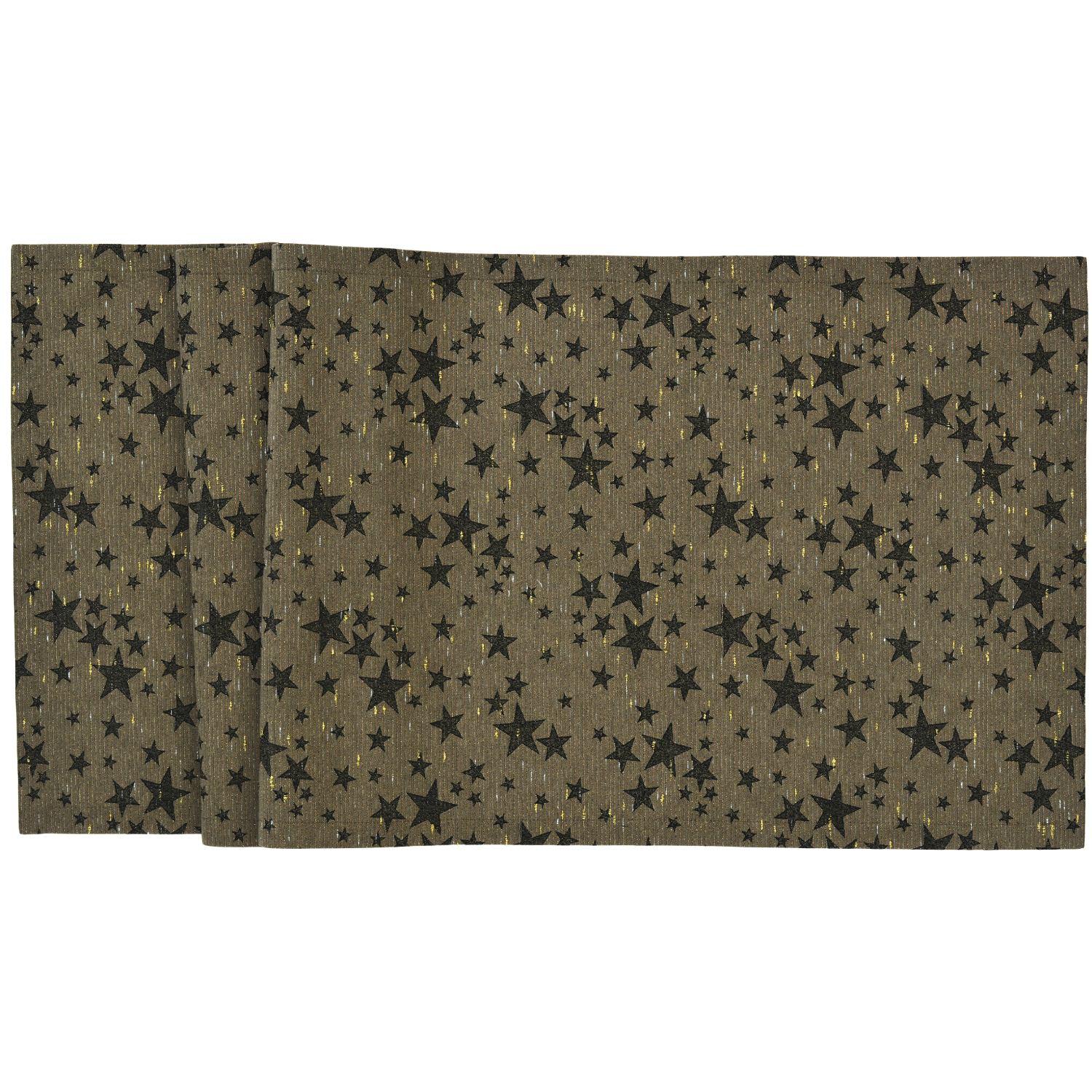 Běhoun na stůl Stelle d'Oro, 50 × 140 cm, coffee