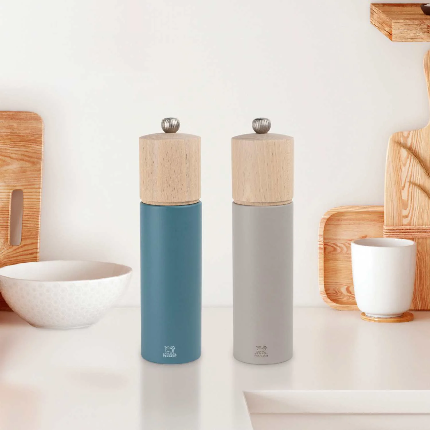 BOREAL kitchen blue + light grey dotextu