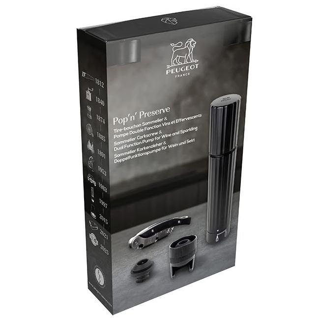 Dárková sada Pop‘n Preserve: ruční pumpička na víno a šampaňské + someliérská vývrtka + zátky na vín