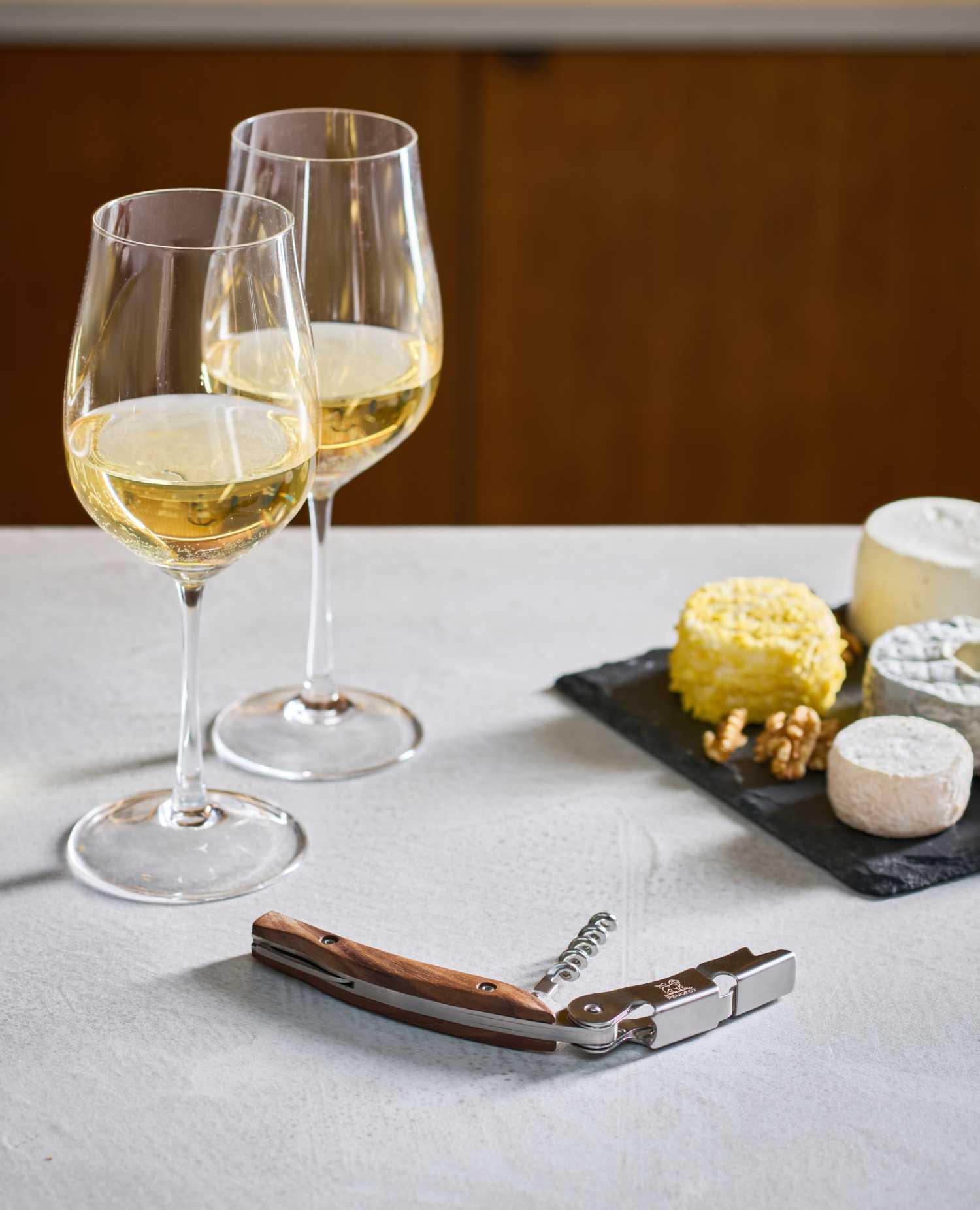 Someliérská vývrtka Malbec s dvojitou pákou, 13 cm, ořech