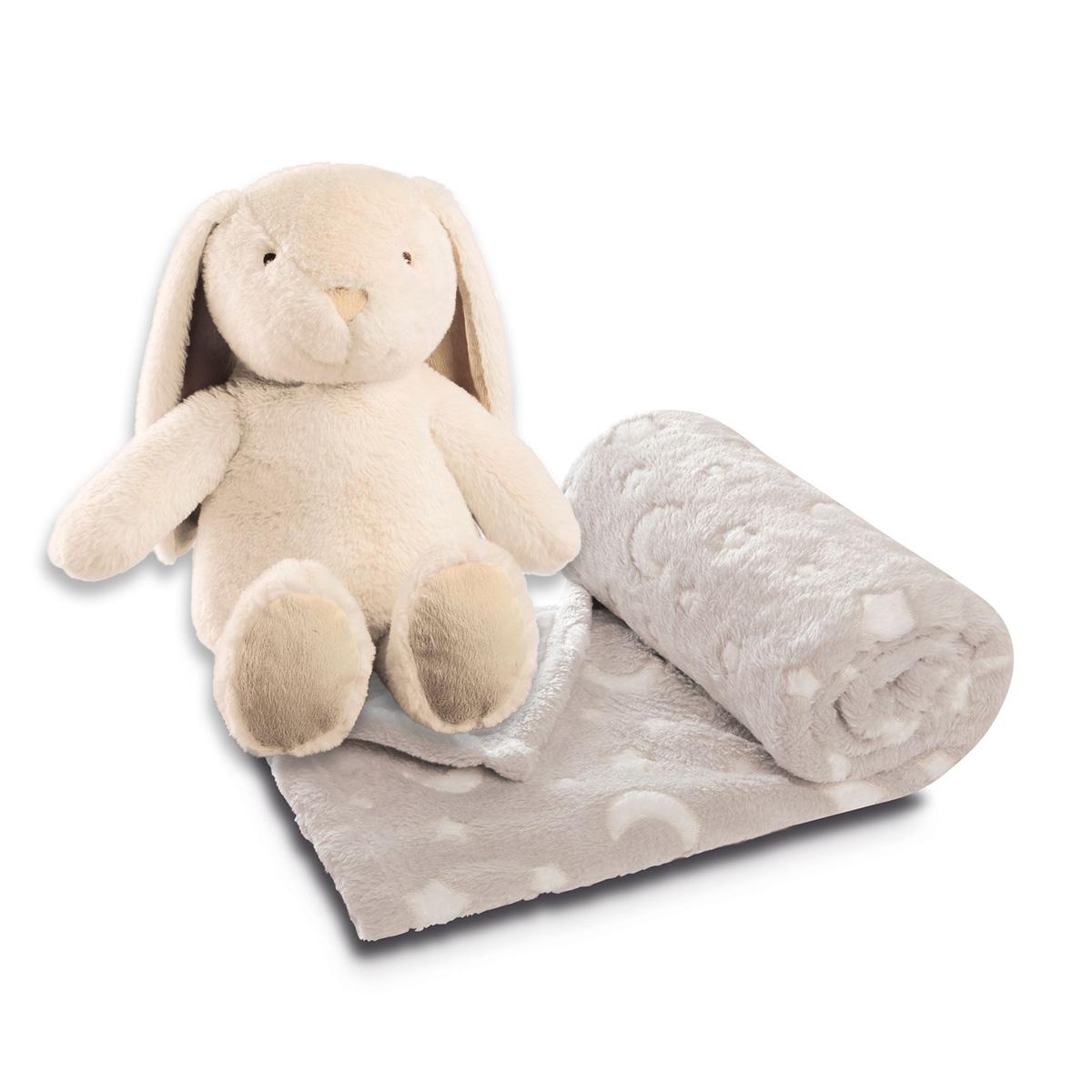 Dětská deka s plyšovým králíčkem Nelly, 75 x 100 cm