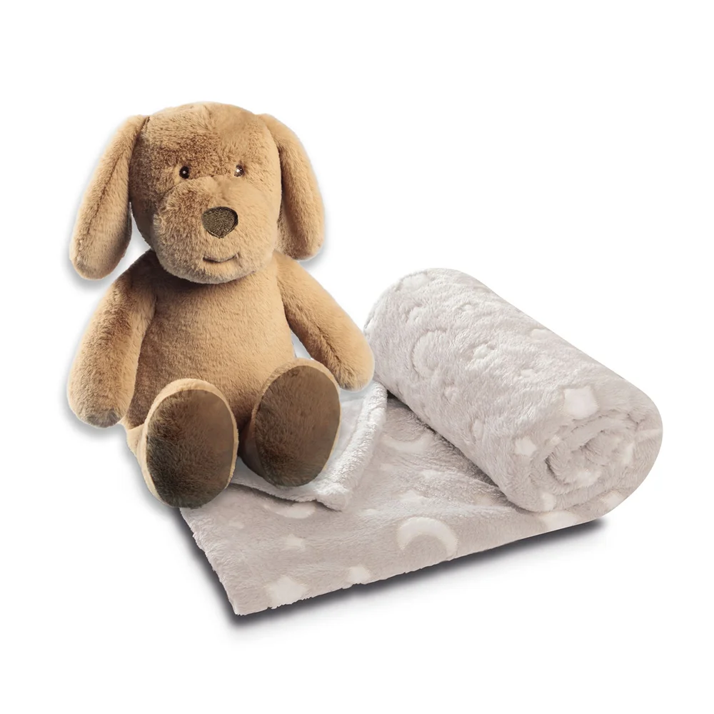 Dětská deka s plyšovým pejskem Maxem, 75 x 100 cm