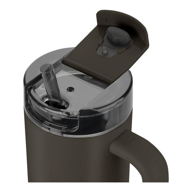 Nerezový termohrnek s ouškem Thermo Plus, 0,9 l, čokoládová