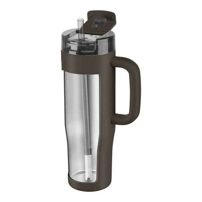 Nerezový termohrnek s ouškem Thermo Plus, 0,9 l, čokoládová