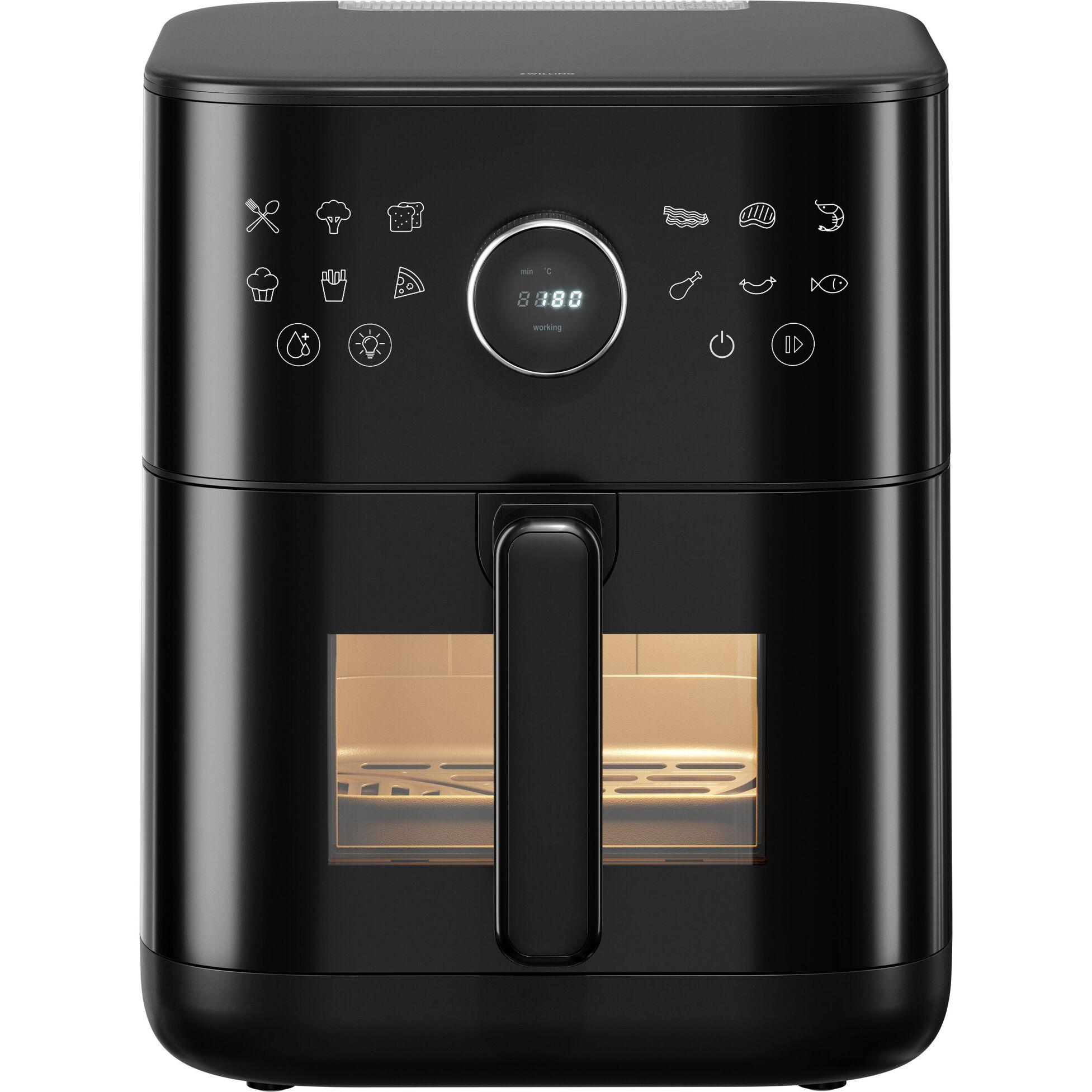 Horkovzdušná fritéza s párou Pro, 6 l, matně černá