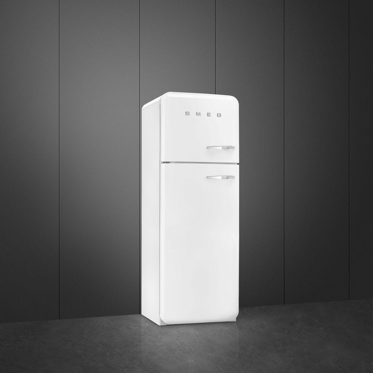 Kombinovaná lednice s mrazákem nahoře 50's retro style, FAB30, 172x60cm, levé otvírání, krémová 