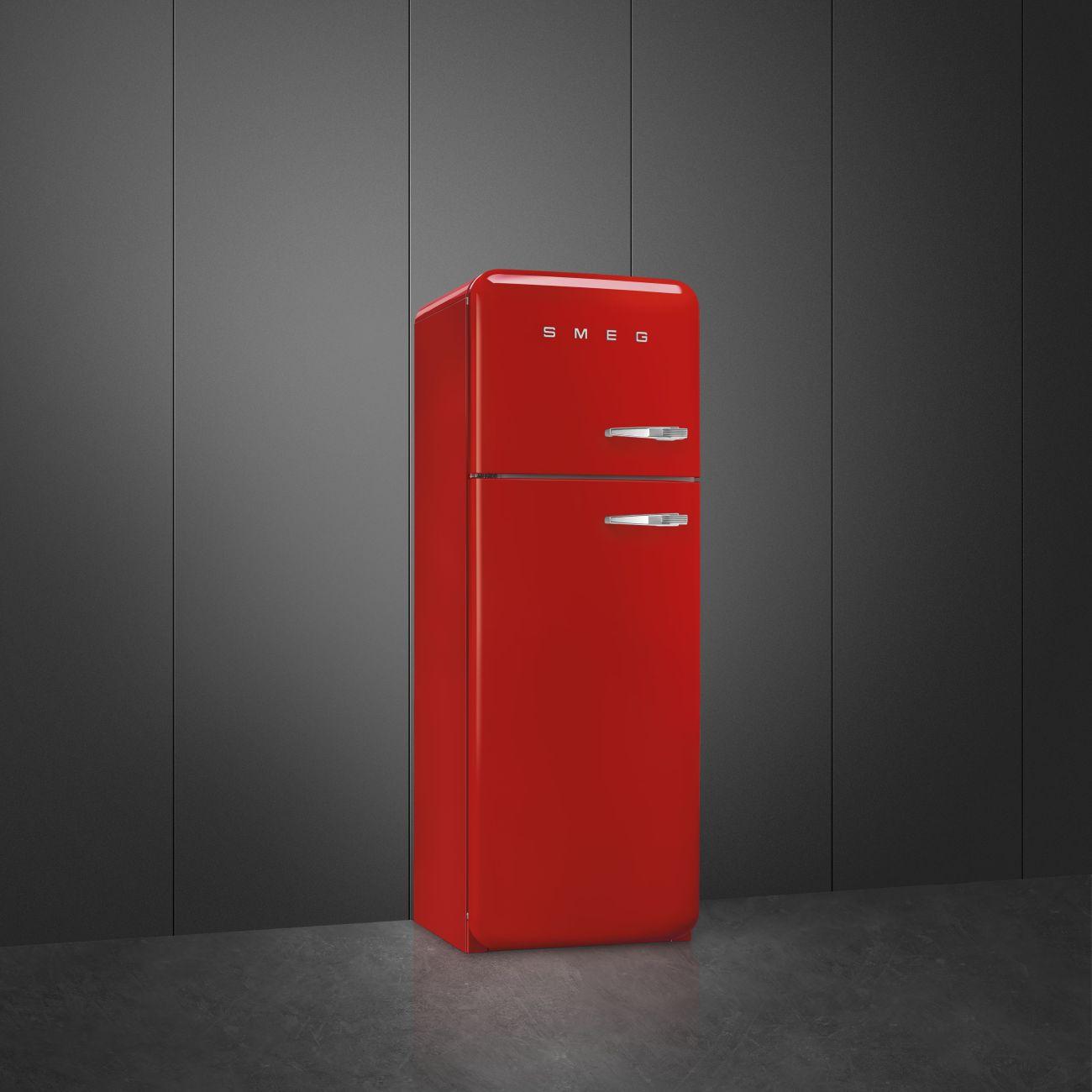 Kombinovaná lednice s mrazákem nahoře 50's retro style, FAB30, 172x60cm, levé otvírání, krémová 