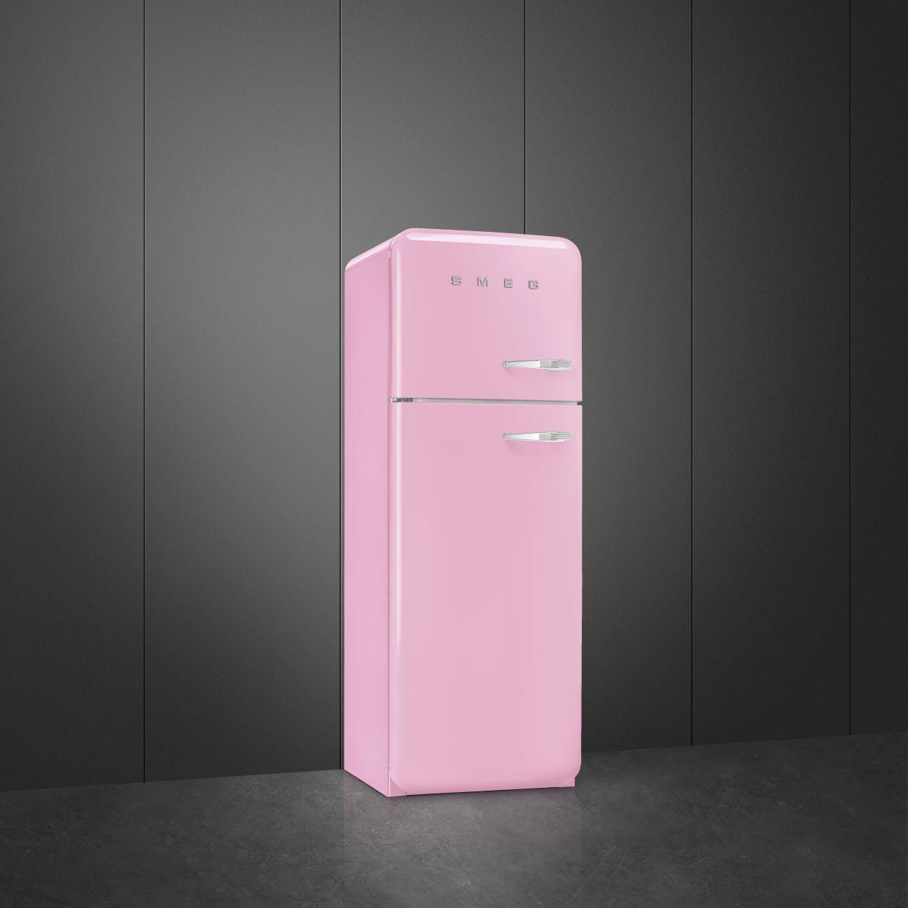 Kombinovaná lednice s mrazákem nahoře 50's retro style, FAB30, 172x60cm, levé otvírání, krémová 