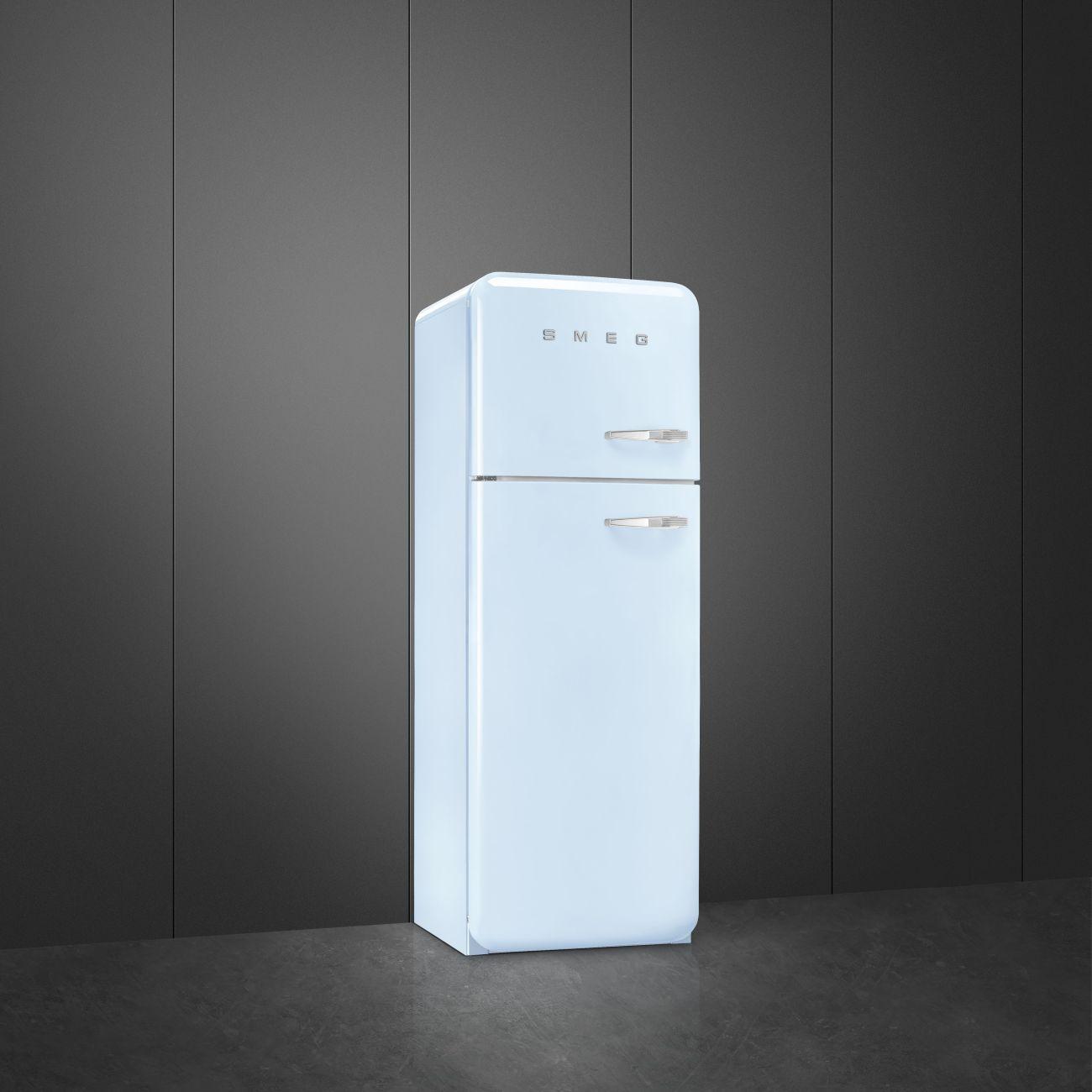 Kombinovaná lednice s mrazákem nahoře 50's retro style, FAB30, 172x60cm, levé otvírání, krémová 