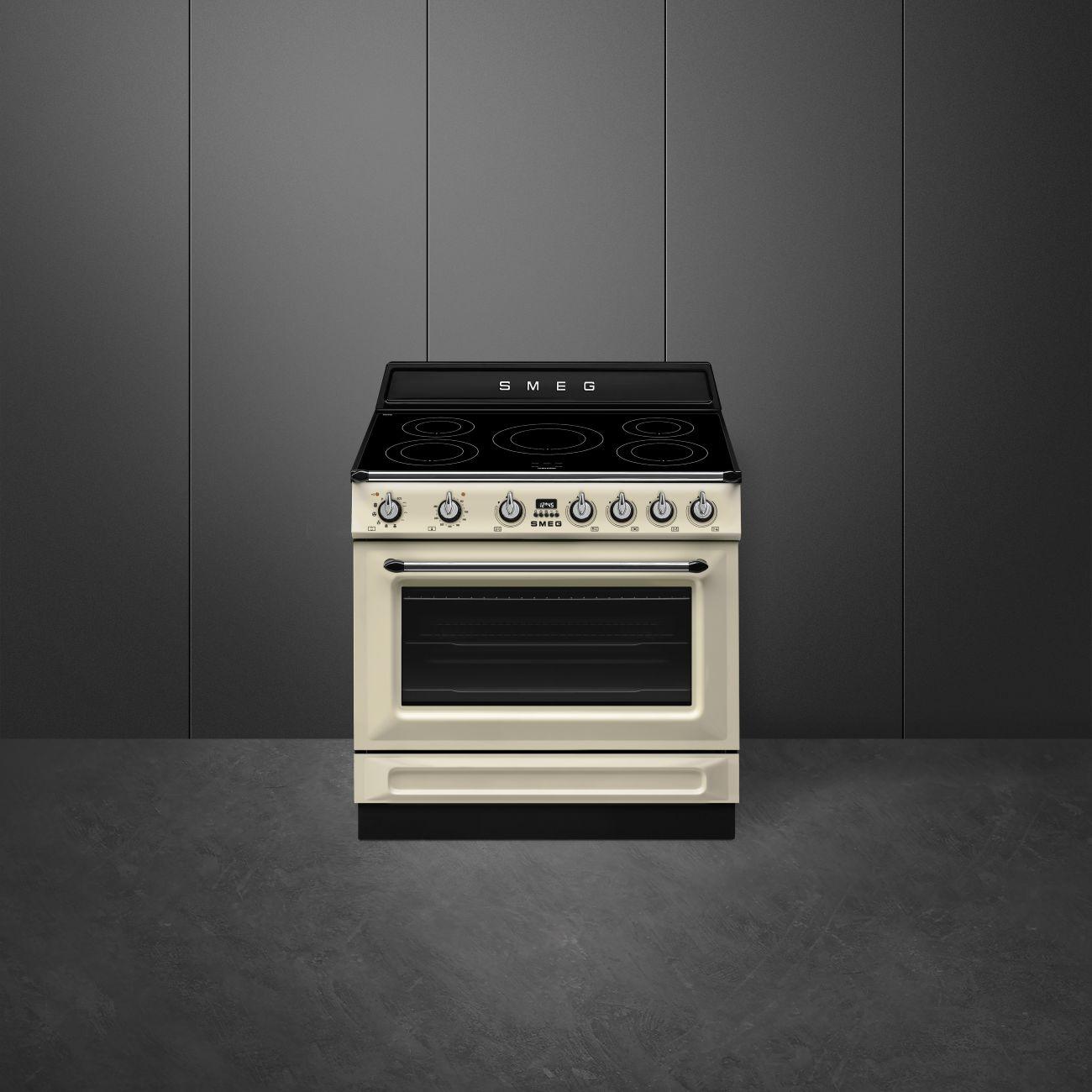 Varné centrum Victoria s indkuční varnou deskou, TR90IPP, 90x60 cm, objem trouby 115 l, krémová