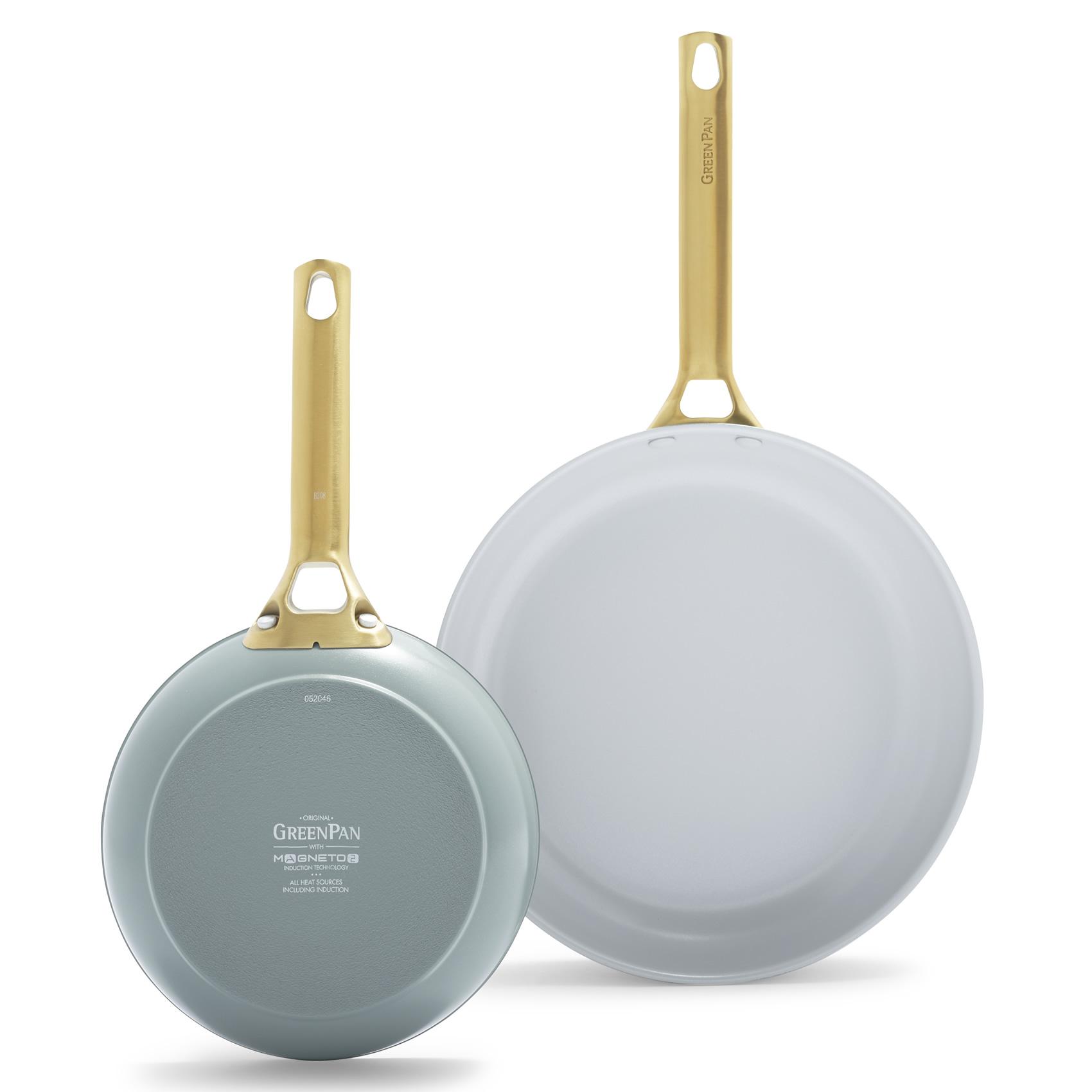 Sada 2 nepřilnavých keramických pánví Padova 20 + 26 cm, šedomodrá