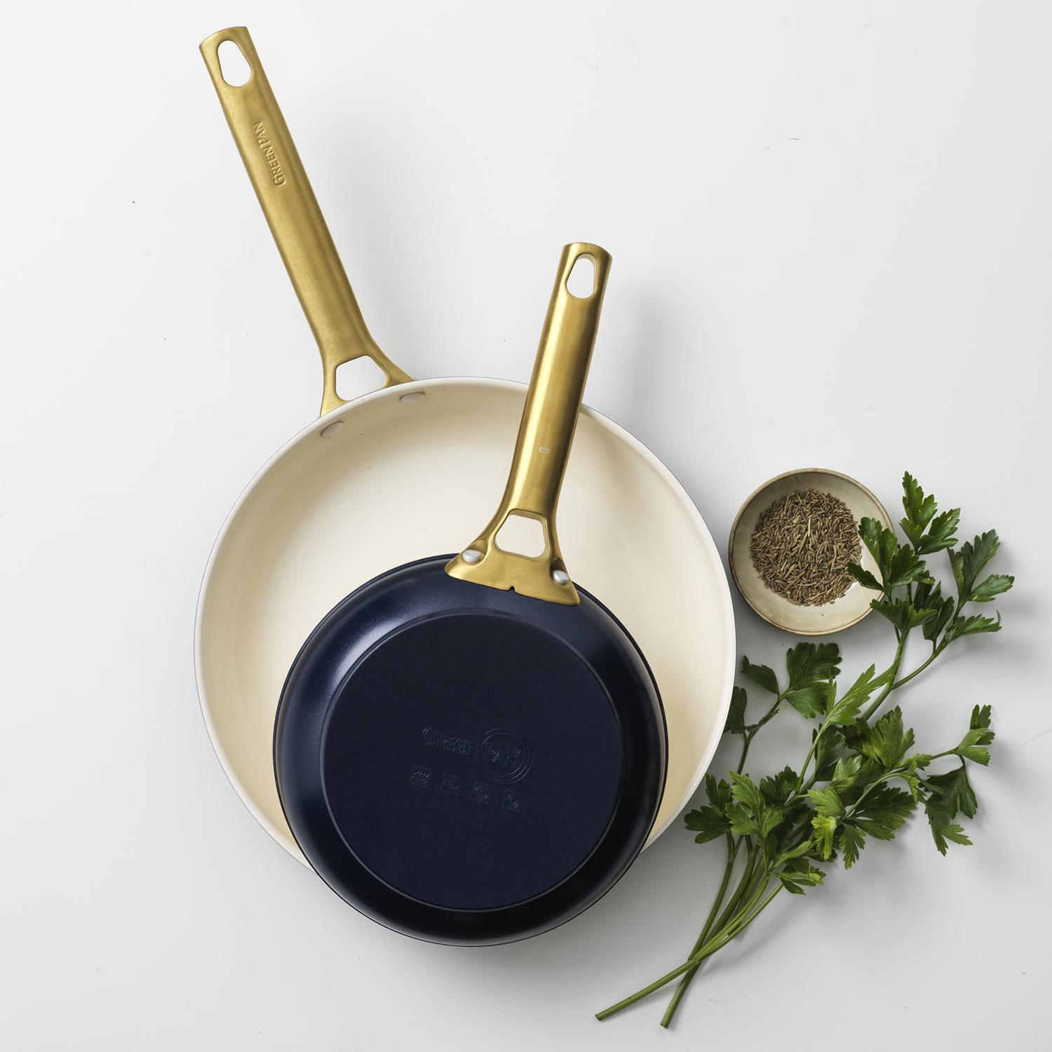 Sada 2 nepřilnavých keramických pánví Padova 20 + 26 cm, tmavě modrá