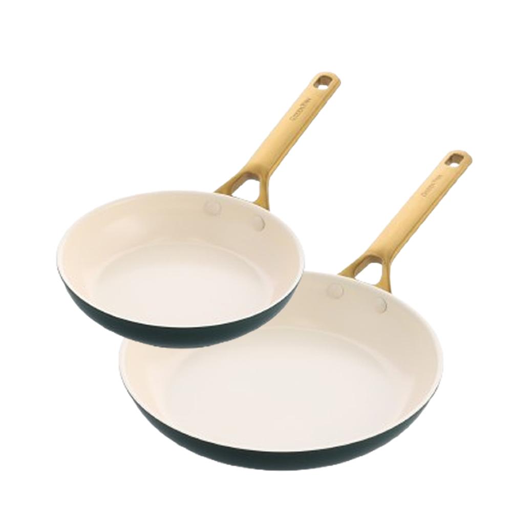 Sada 2 nepřilnavých keramických pánví Padova 20 + 26 cm, tmavě zelená