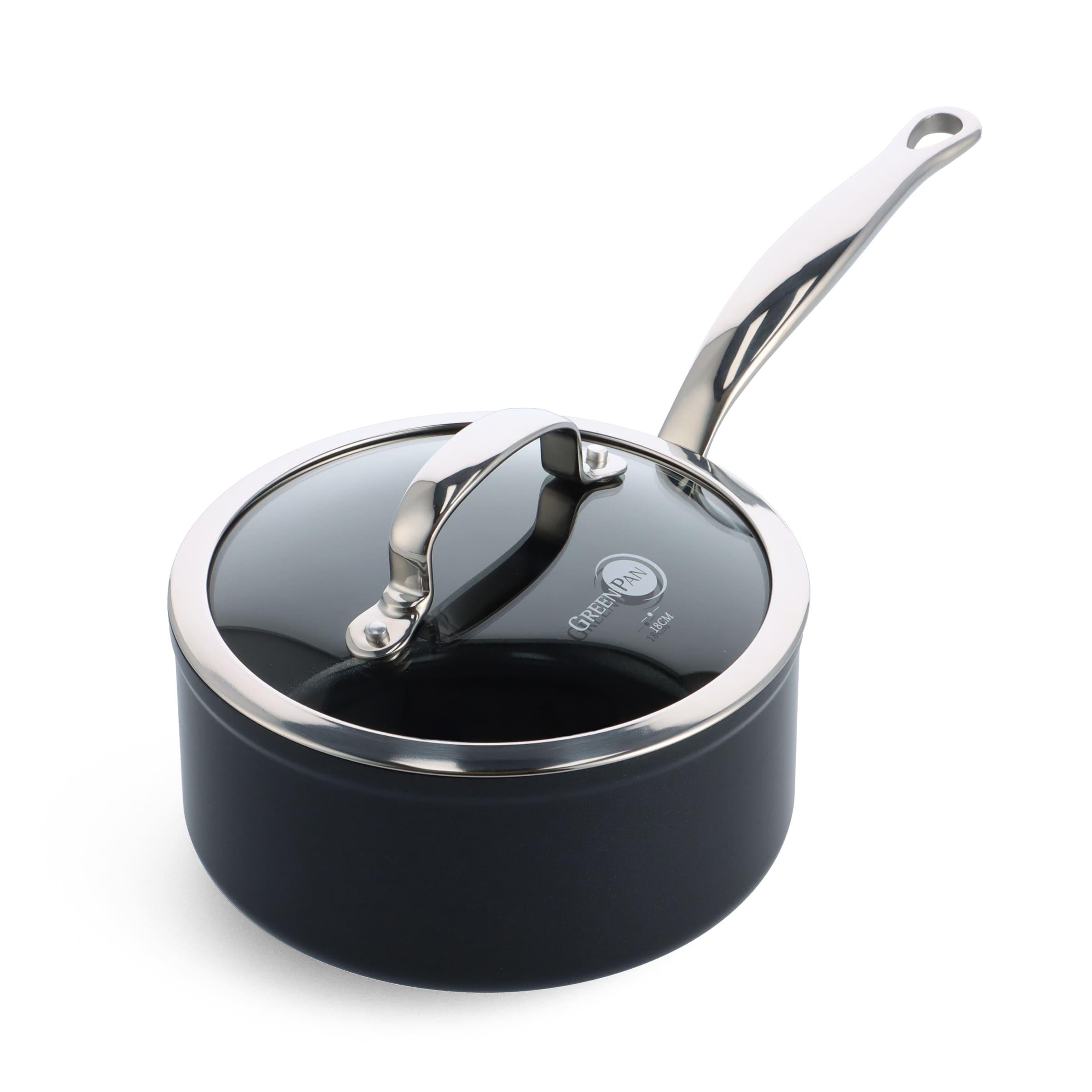 GreenPan BARCELONA PRO omáčník 18 cm s poklicí, černá