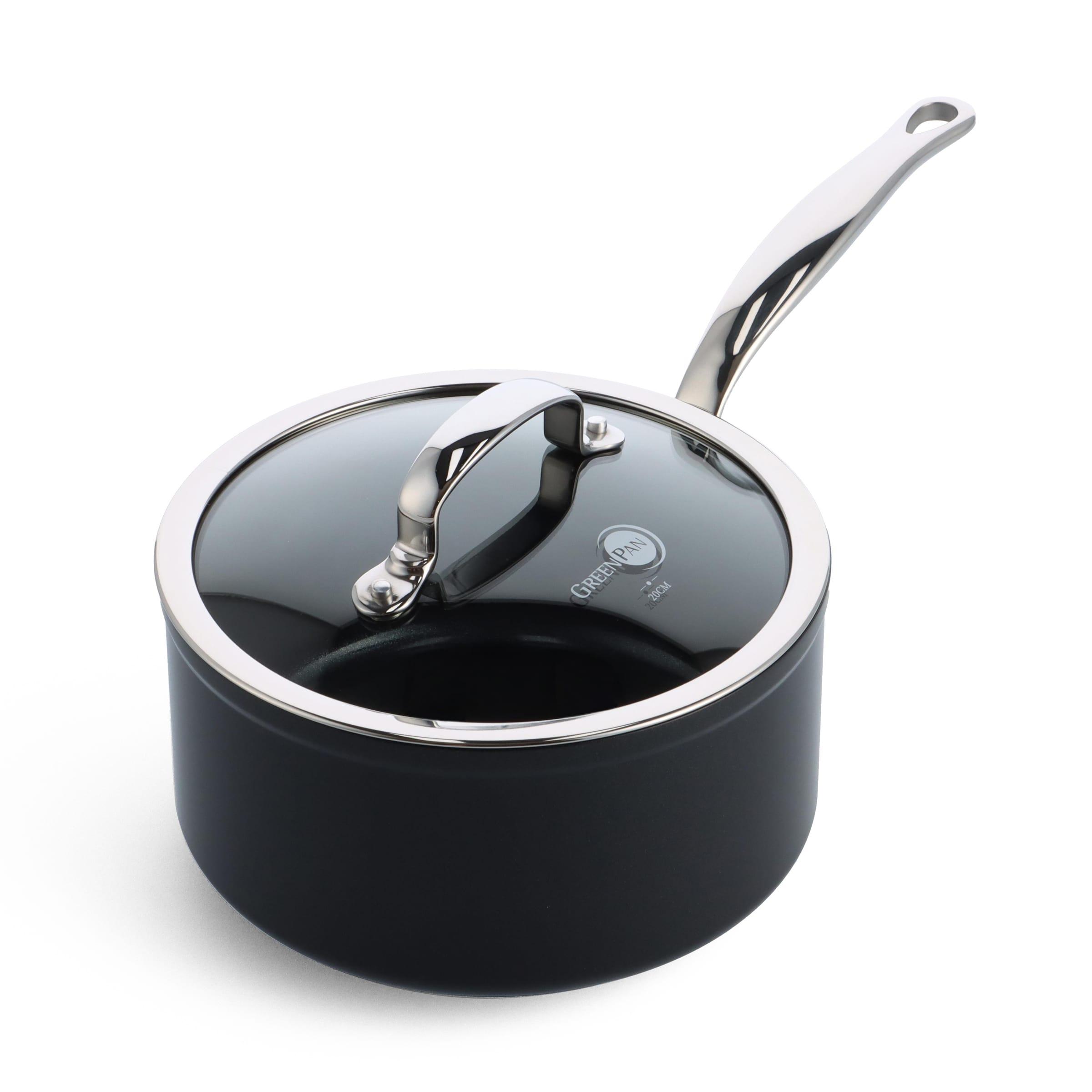 GreenPan BARCELONA PRO omáčník 20 cm s poklicí, černá
