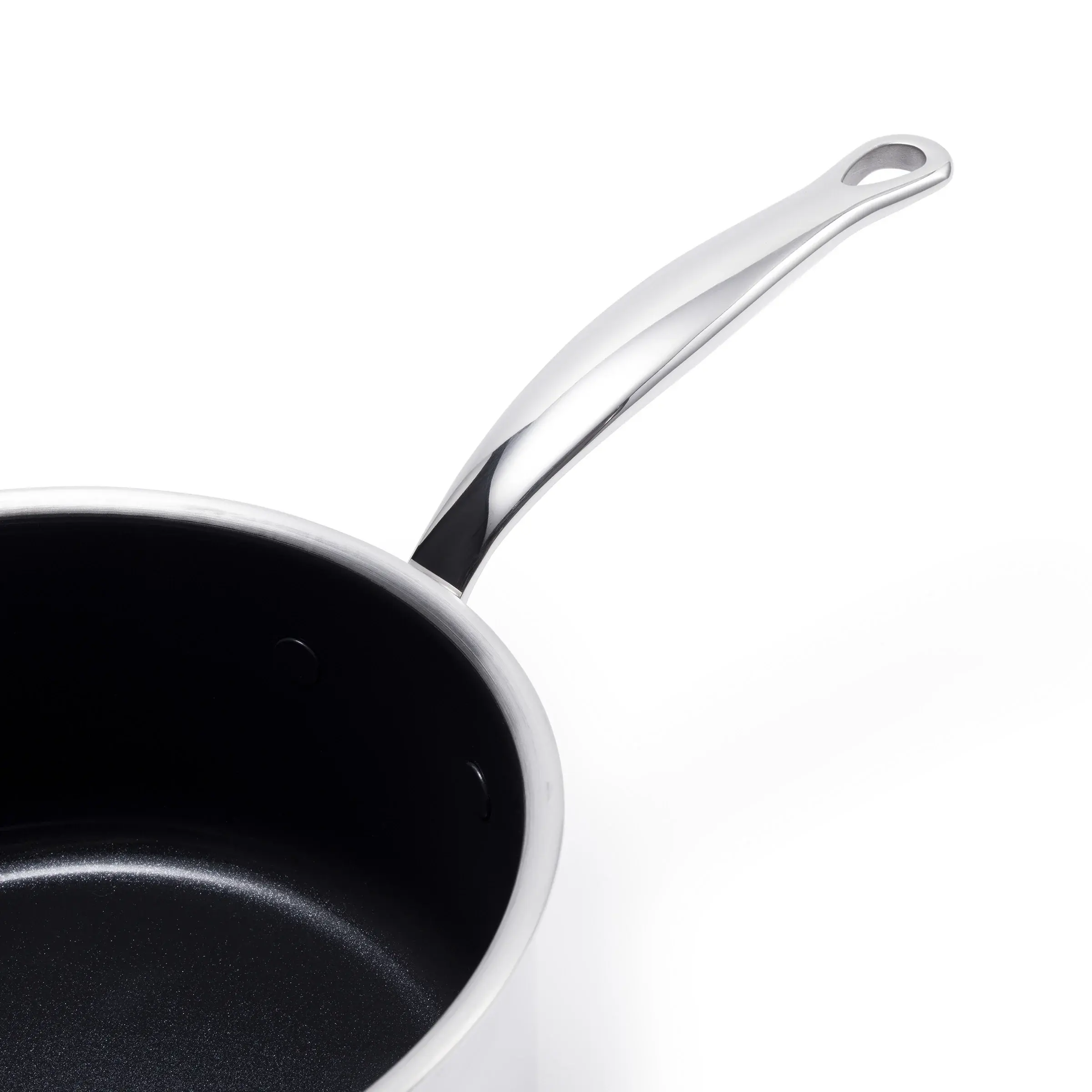 Sada nerezových omáčníků s poklicí s keramickým povrchem Premiere, 16 + 18 + 20 cm