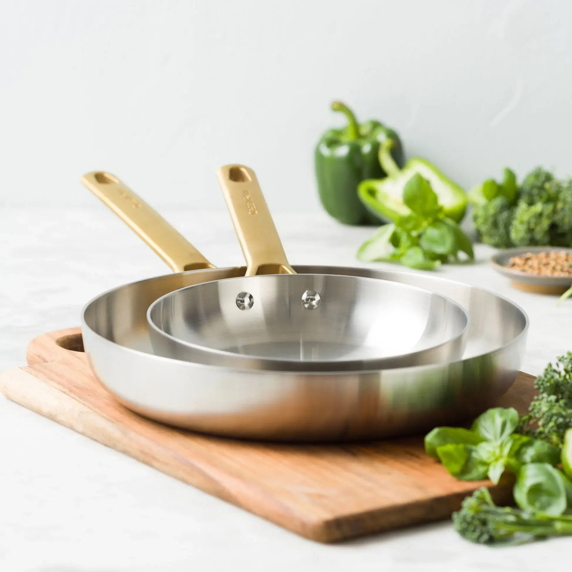 Sada 2 nerezových pánví Padova, 20 + 28 cm