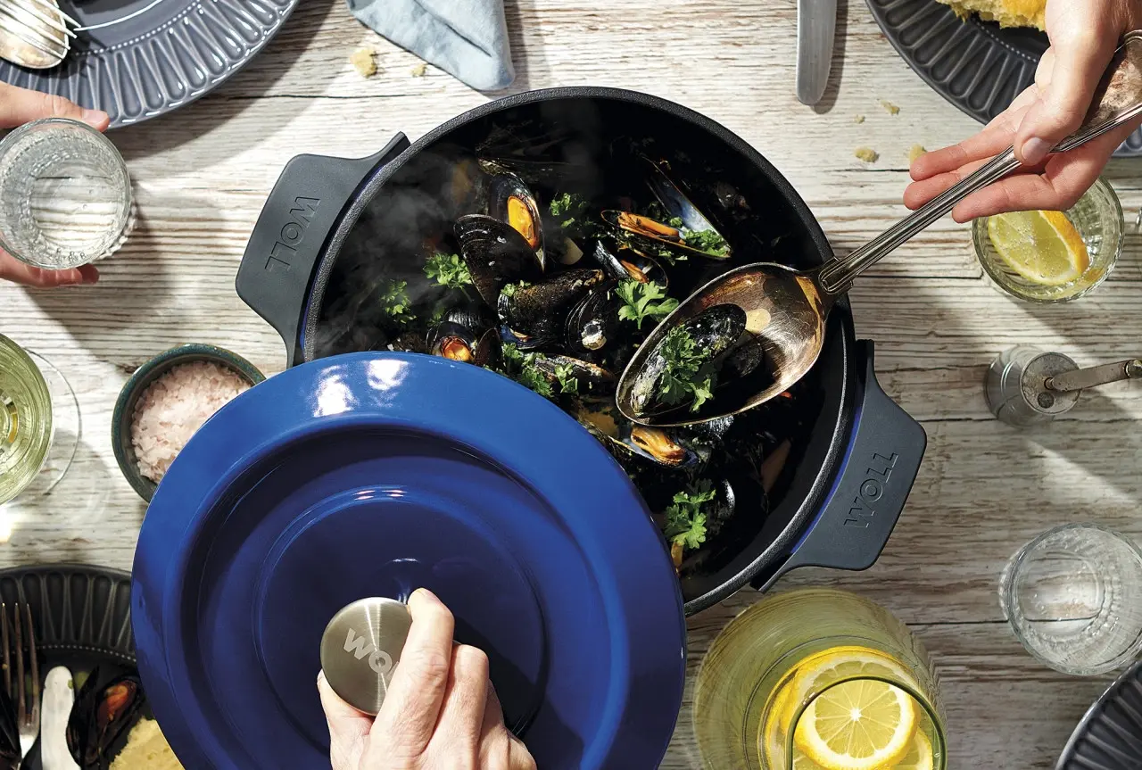 Sada litinového hrnce a servirovací litinové pánve s poklicí, Iron, Ø 20 cm