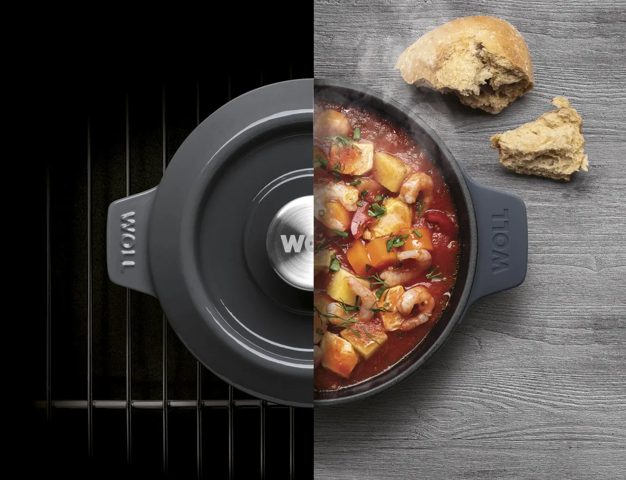 Sada litinového hrnce a servirovací litinové pánve s poklicí, Iron, Ø 20 cm