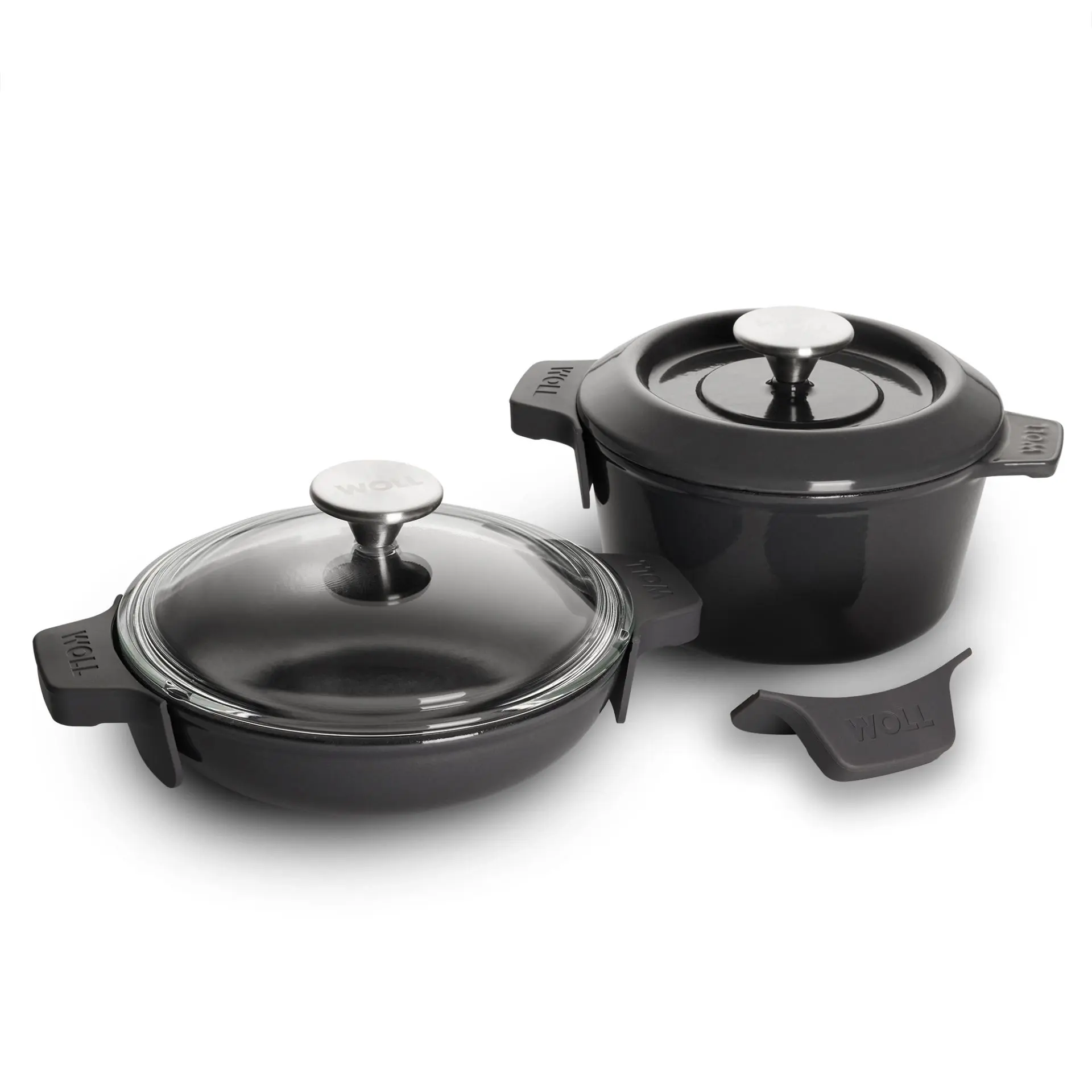 Sada litinového hrnce a servirovací litinové pánve s poklicí, Iron, Ø 20 cm