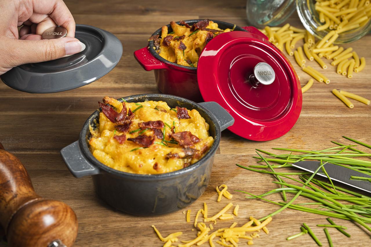 Sada litinového hrnce 24 × 24 cm a dvou mini hrnců Ø 10 cm, Iron, červená