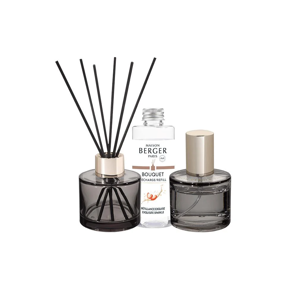 Dárková sada Duo Mini: aroma difuzér Rosalie s náplní 90 ml + bytová vůně 50 ml, Intenzivní třpyt