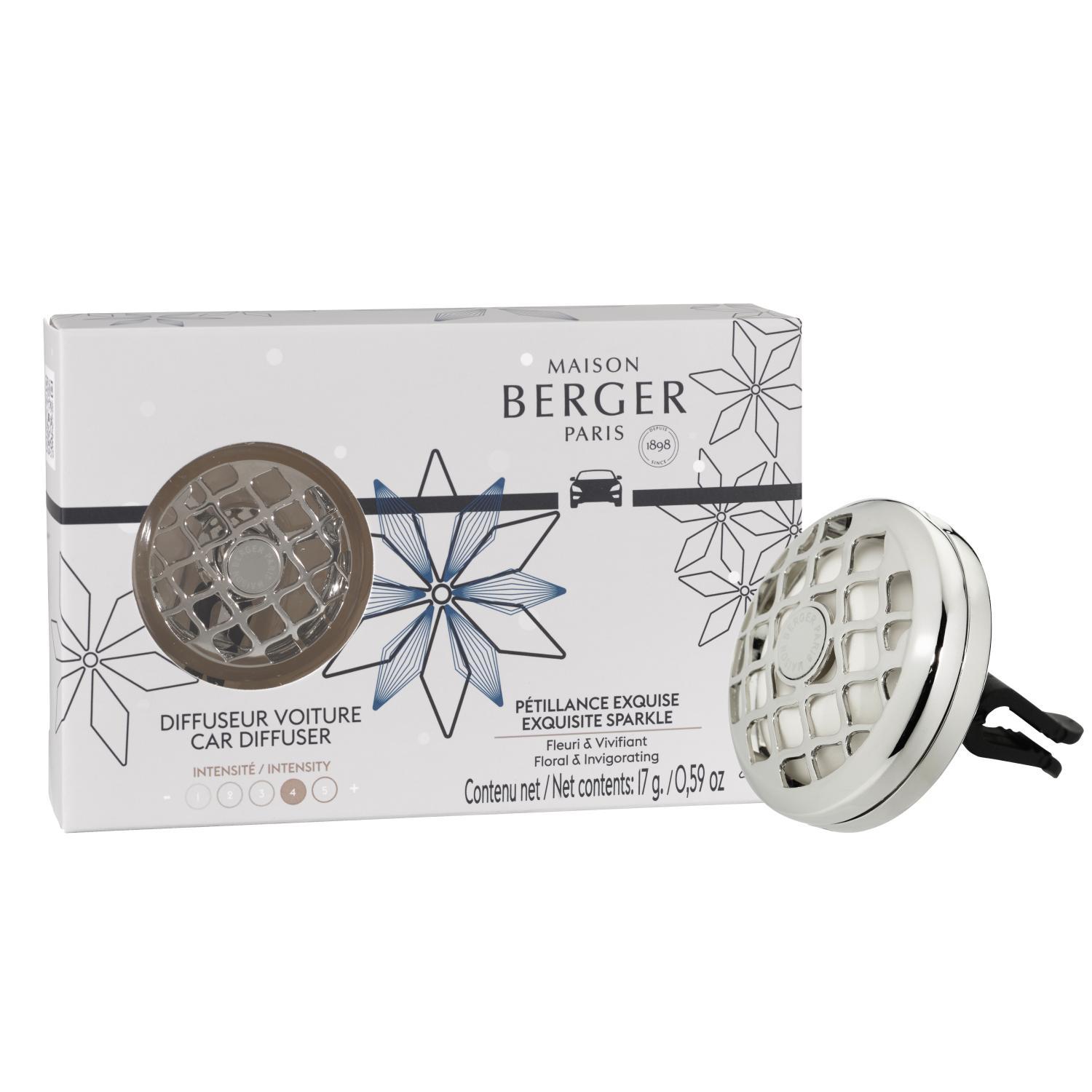 BERGER CAR difuzér do auta Rosalie s vůní Intenzivní třpyt stříbrný