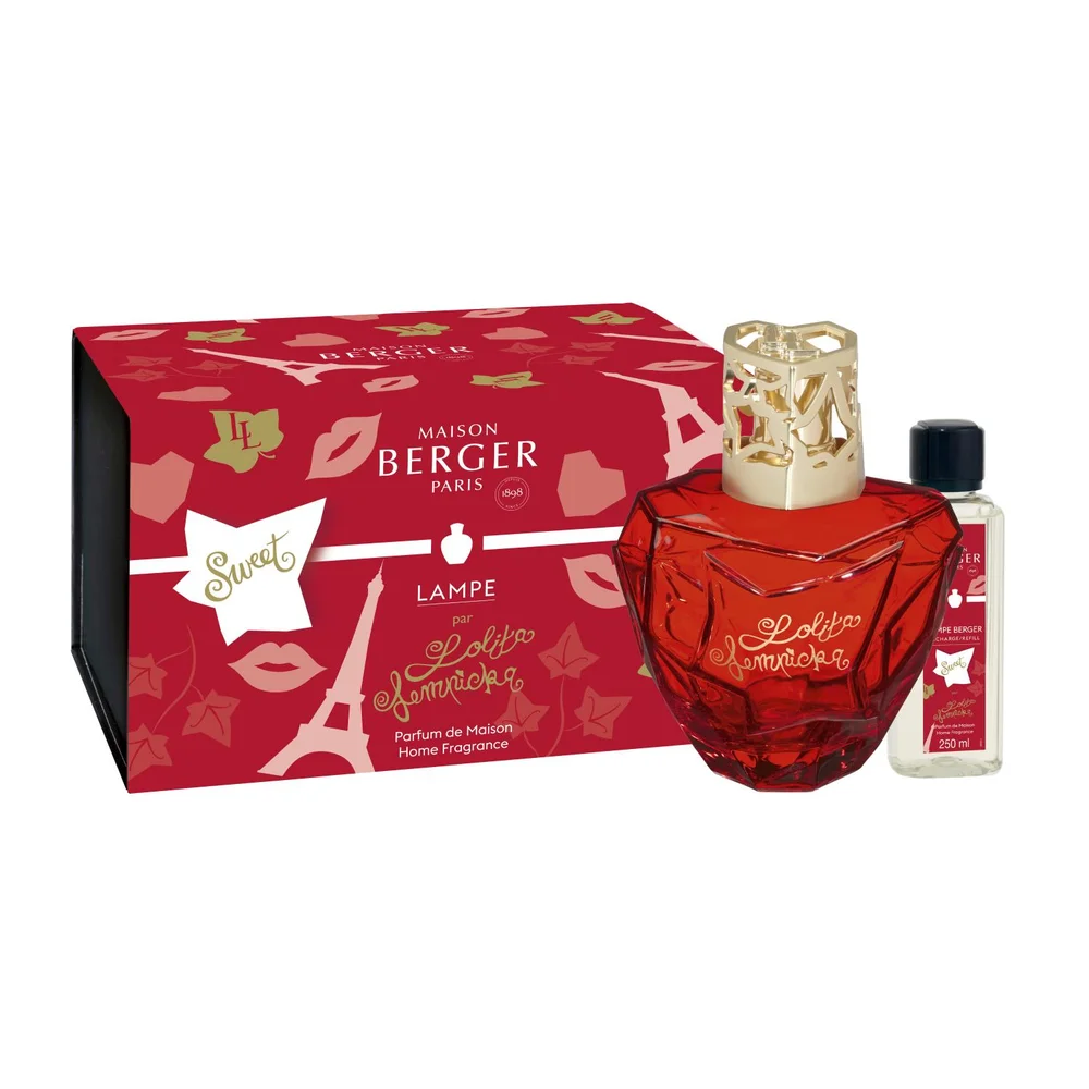 Dárková sada: katalytická lampa Lolita Lempicka – Sweet, červená + náplň 250 ml